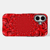 Rode Rozen Kaleidoscoop: Gelukkige Valentijnsdag K Case-Mate iPhone Case (Achterkant (horizontaal))