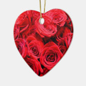 Rode rozen keramisch ornament (Links)