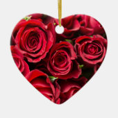 Rode rozen keramisch ornament (Voorkant)
