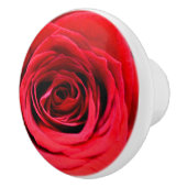 Rode rozen keramische knop (Rechts)