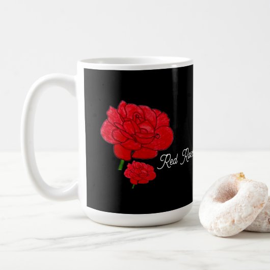 Rode Rozen Koffiemok (Met donut)