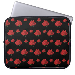 Rode rozen laptop sleeve