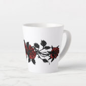 Rode rozen latte mok (Rechterhoek)