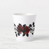 Rode rozen latte mok (Voorkant)