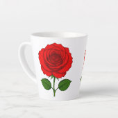 Rode Rozen Latte Mok (Linkerhoek)