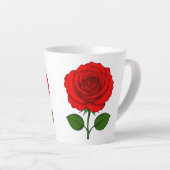 Rode Rozen Latte Mok (Rechterhoek)