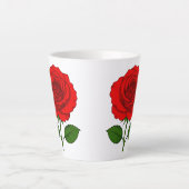 Rode Rozen Latte Mok (Voorkant)