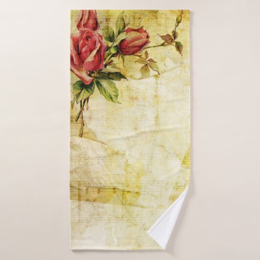  rode rozen, legant bad handdoek (Badhanddoek)