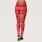 Rode rozen leggings (Achterkant)