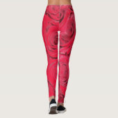 Rode rozen leggings (Achterkant)