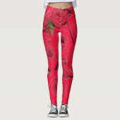 Rode rozen leggings (Voorkant)