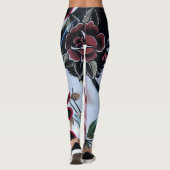 Rode rozen leggings (Achterkant)