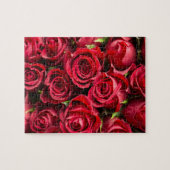 Rode rozen legpuzzel (Horizontaal)