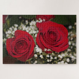 Rode rozen legpuzzel