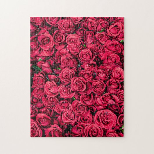 Rode rozen legpuzzel (Verticaal)