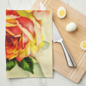 Rode Rozen  letter keukenhanddoek (Quarter Fold)