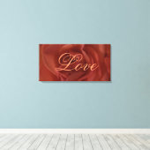 Rode Rozen Liefdescanvas Canvas Afdruk (Insitu (Houten vloer))