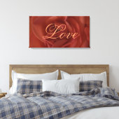 Rode Rozen Liefdescanvas Canvas Afdruk (Insitu (Slaapkamer))