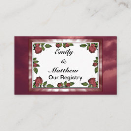 Rode rozen Lijst Afbeelding met Lt Red Clouds Regi Informatiekaartje