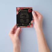 Rode rozen Lip Glitter - Zwarte Product / Prijslij Flyer (Hand)