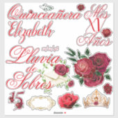 Rode Rozen Luvia de Sobres Custom Sticker (Vel)