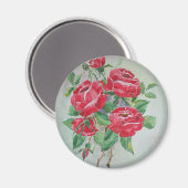 Rode rozen magneet (Voorkant / Achterkant)