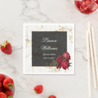 Rode Rozen Marmeren Quinceanera Party