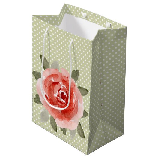 Rode Rozen - MEDIUM Gift Bags Cadeauzakje (Voorkant Gekanteld)