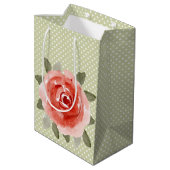 Rode Rozen - MEDIUM Gift Bags Cadeauzakje (Achterkant Gekanteld)