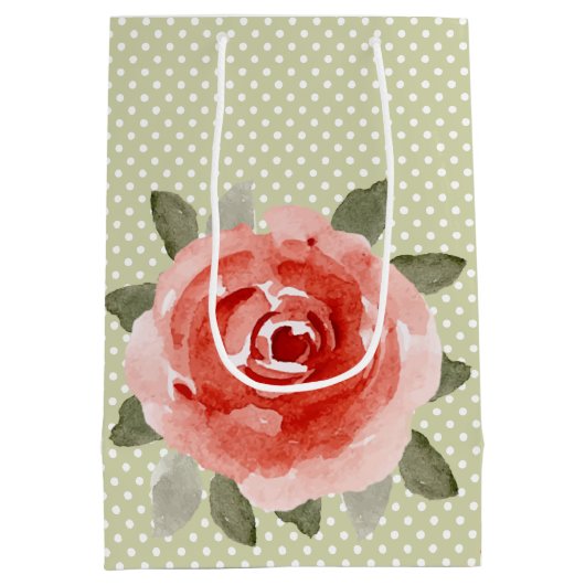 Rode Rozen - MEDIUM Gift Bags Medium Cadeauzakje (Achterkant)