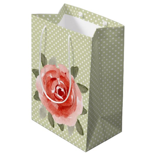 Rode Rozen - MEDIUM Gift Bags Medium Cadeauzakje (Achterkant Gekanteld)