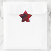 Rode rozen met blauwe tinten ster sticker (Tas)