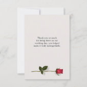 Rode rozen met harten bruiloft Dank u Bedankkaart (Achterkant)