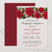 Rode rozen met harten Trouwkaart Kaart (Voorkant / Achterkant)