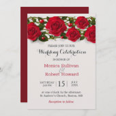 Rode rozen met harten Weddenschap Kaart (Voorkant / Achterkant)