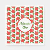 Rode rozen met knoppen servet (Voorkant)