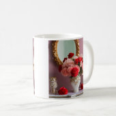 Rode rozen met spiegel, Romance Koffiemok (Voorkant rechts)