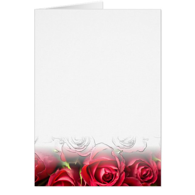 Rode rozen met zwarte contouren (Voorkant)