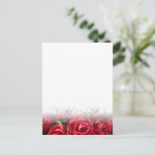 Rode rozen met zwarte contouren briefkaart (Staand voorkant)