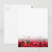 Rode rozen met zwarte contouren briefkaart (Voorkant / Achterkant)