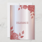 Rode rozen moderne Glitter-jurk, zestien keer uitg Kaart (Achterkant)