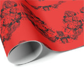 Rode rozen mooie tuin cadeaupapier (Rol Hoek)