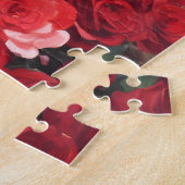 rode rozen mooie zwarte vrouw puzzel (Zijkant)