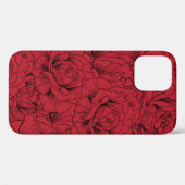 rode rozen naadloos patroon Case-Mate iPhone case (Achterkant (horizontaal))
