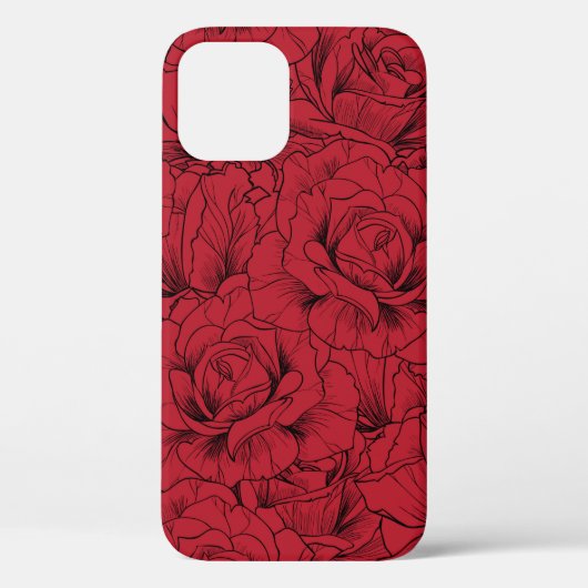 rode rozen naadloos patroon Case-Mate iPhone case (Achterkant)