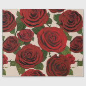 Rode rozen. Naadloze florale achtergrond. Cadeaupapier (Vlak)