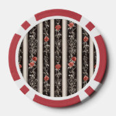 Rode Rozen Nep Hout Bloemige Liefde Poker Chips (Achterkant)