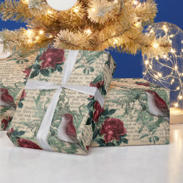 rode rozen - Nieuwsveren - Kerstmis Cadeaupapier