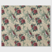  rode rozen - Nieuwsveren - Kerstmis Cadeaupapier (Vlak)