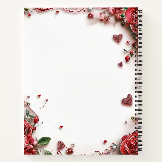 Rode rozen notitieboek (Achterkant)